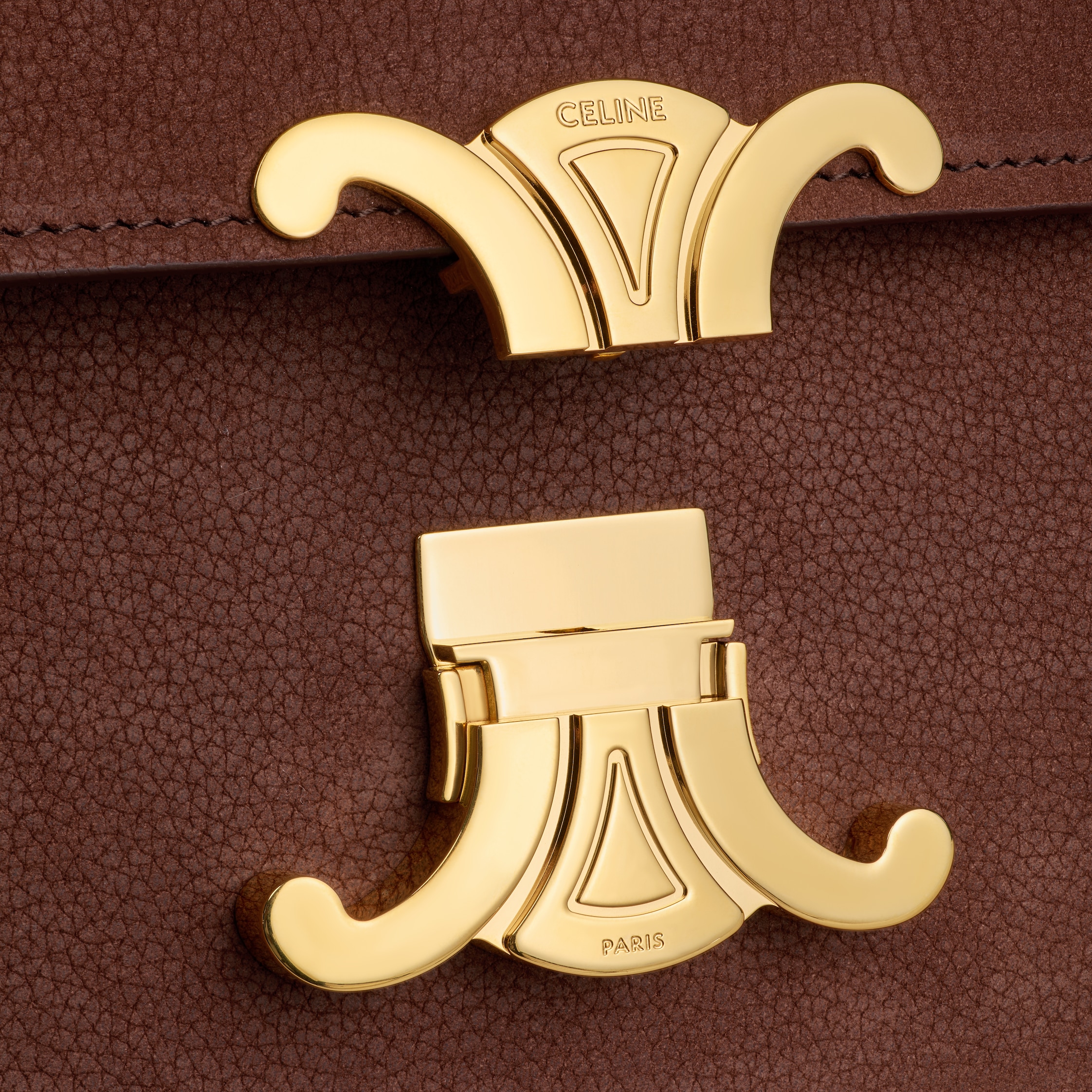 CELINE TEEN TRIOMPHE BAG IN Grained Nubuck Calfskin - Image 2